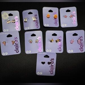 New with tags! Nine pairs of Claire’s Sensitive Solutions earrings